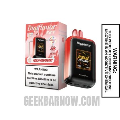 Peach Raspberry Digiflavor SKY Disposable Vape With Package Box