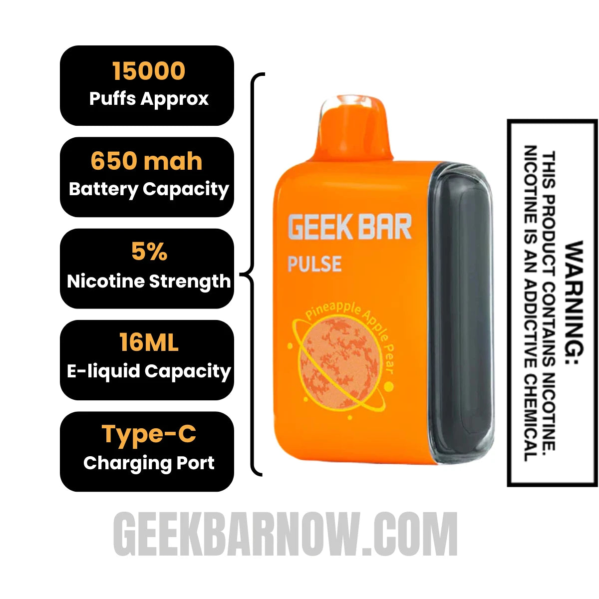 Pineapple Apple Pear Geek Bar Pulse Vape
