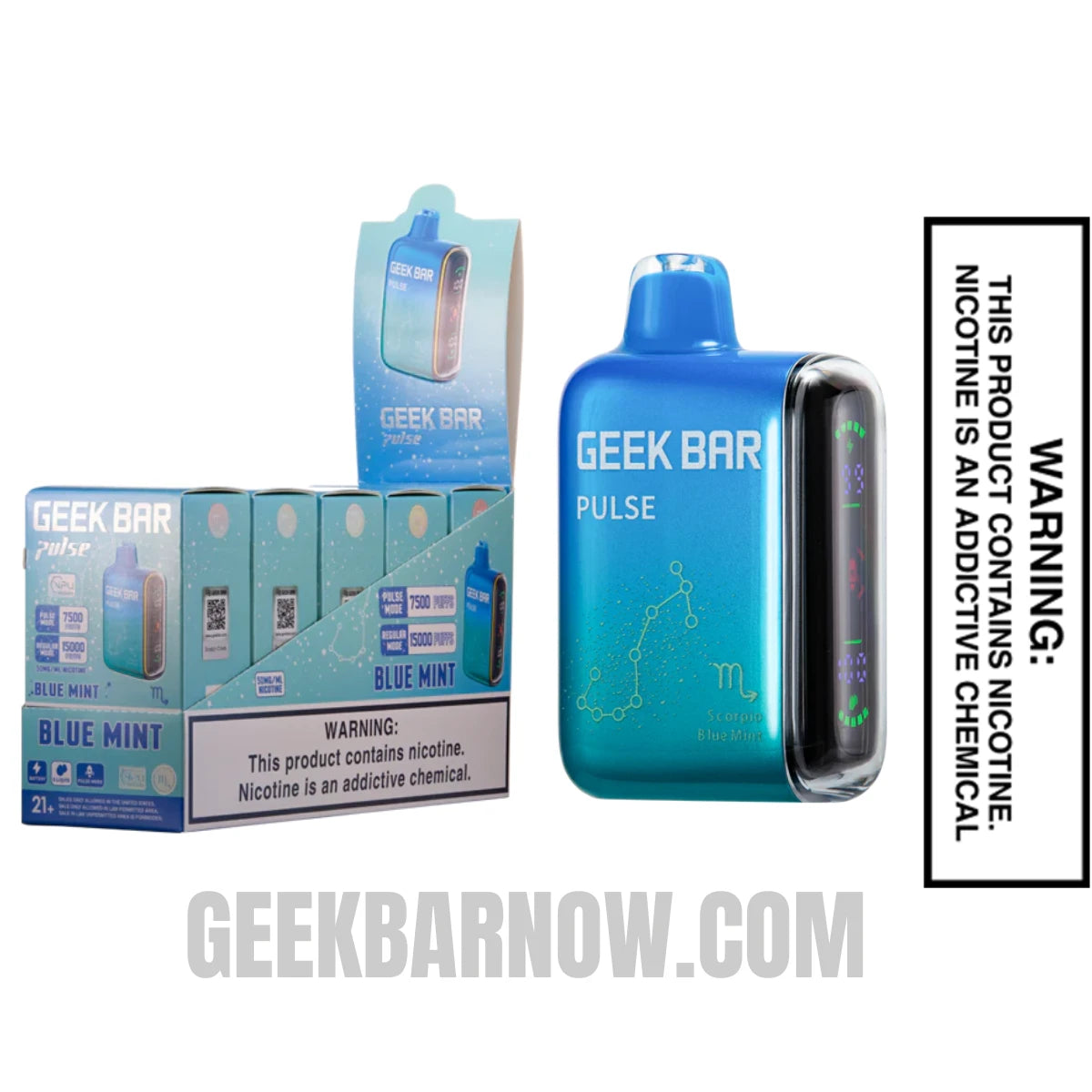 Scorpio Blue Mint Geek Bar Pulse Vape | GeekBarNow.com Scorpio Blue Mint Geek Bar Pulse Vape | GeekBarNow.com