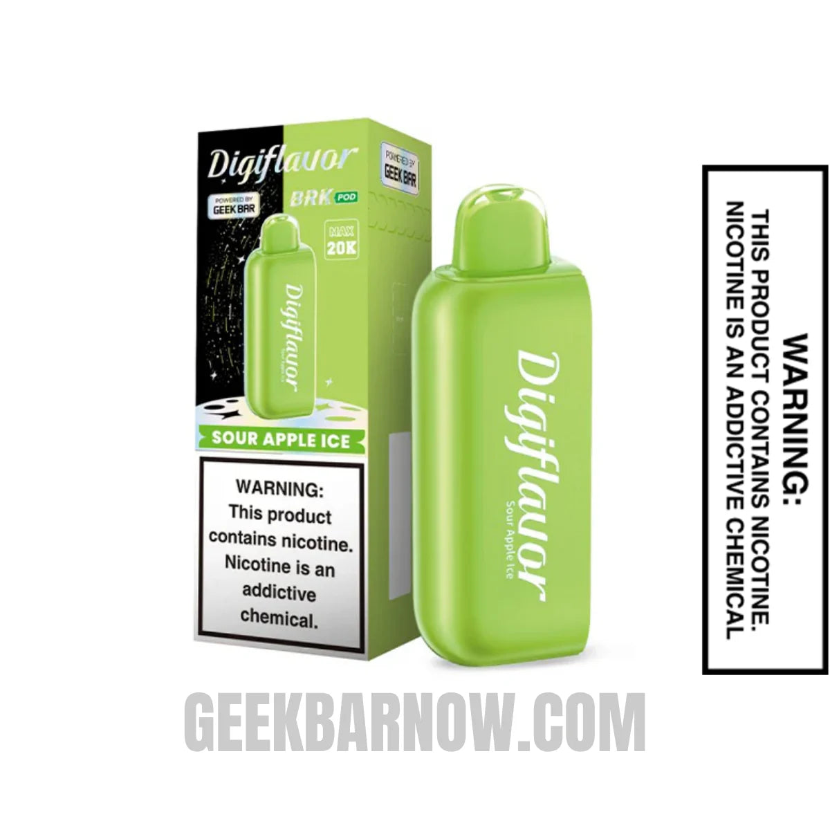 Sour Apple Ice Digiflavor BRK Disposable Pod With Package Box