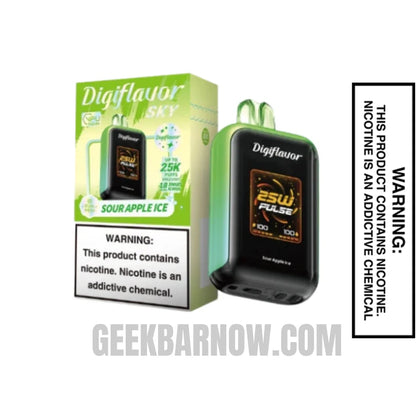 Sour Apple Ice Digiflavor SKY Disposable Vape With Package Box