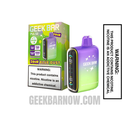 Sour Blue Dust Geek Bar Pulse Vape With Package Box