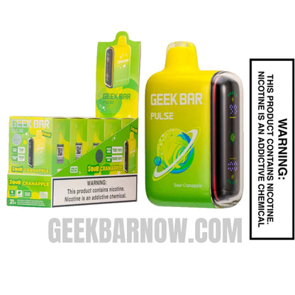 Sour Cranapple Geek Bar Pulse Vape With Bundle Pack