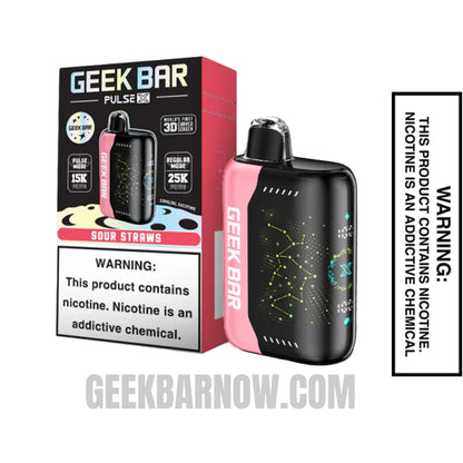 Sour Straws Geek Bar Pulse X Vape With Package Box