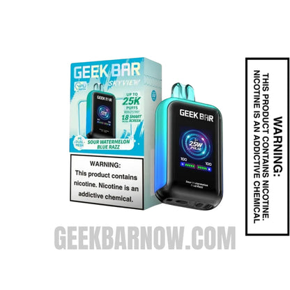 Sour Watermelon Blue Razz Geek Bar Skyview Vape With Package Box