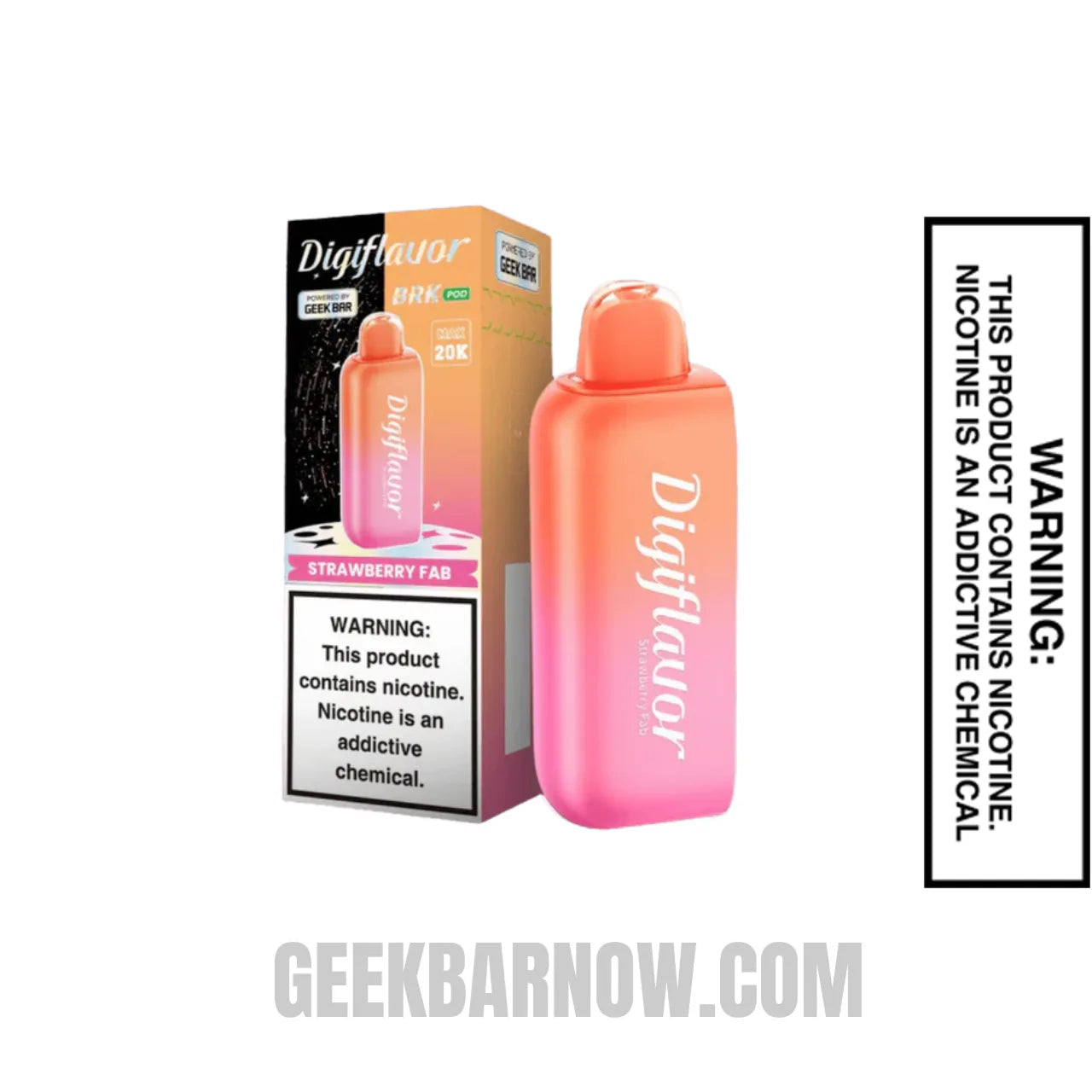 StrawberryFabDigiflavorBRK20KDisposablePodwithPackageBox
