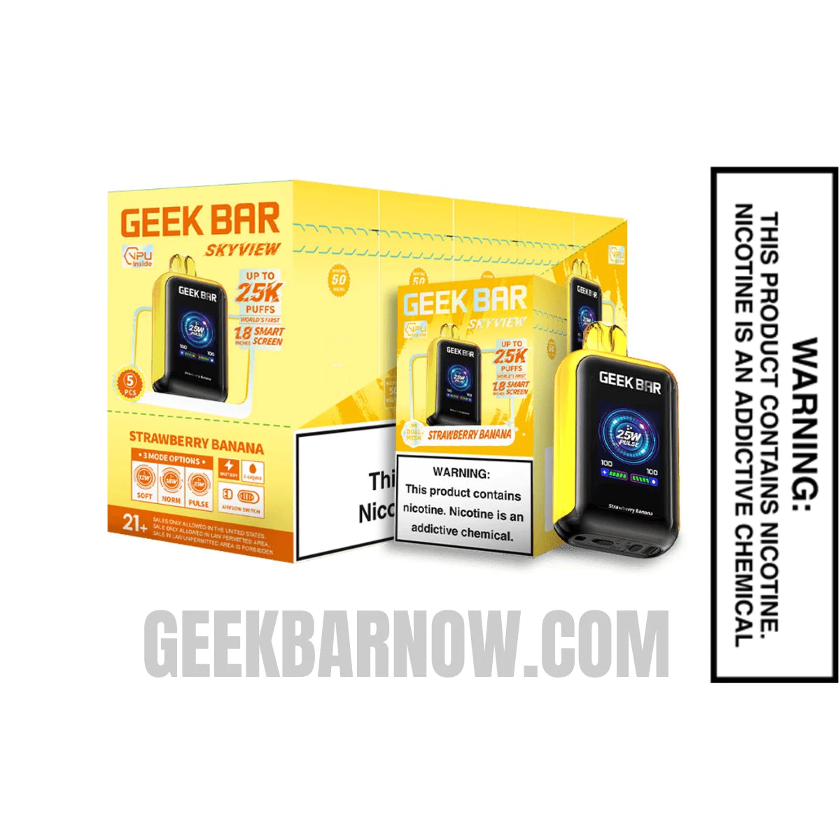 Strawberry Banana Geek Bar Skyview Vape | GeekBarNow.com Strawberry Banana Geek Bar Skyview Vape | GeekBarNow.com