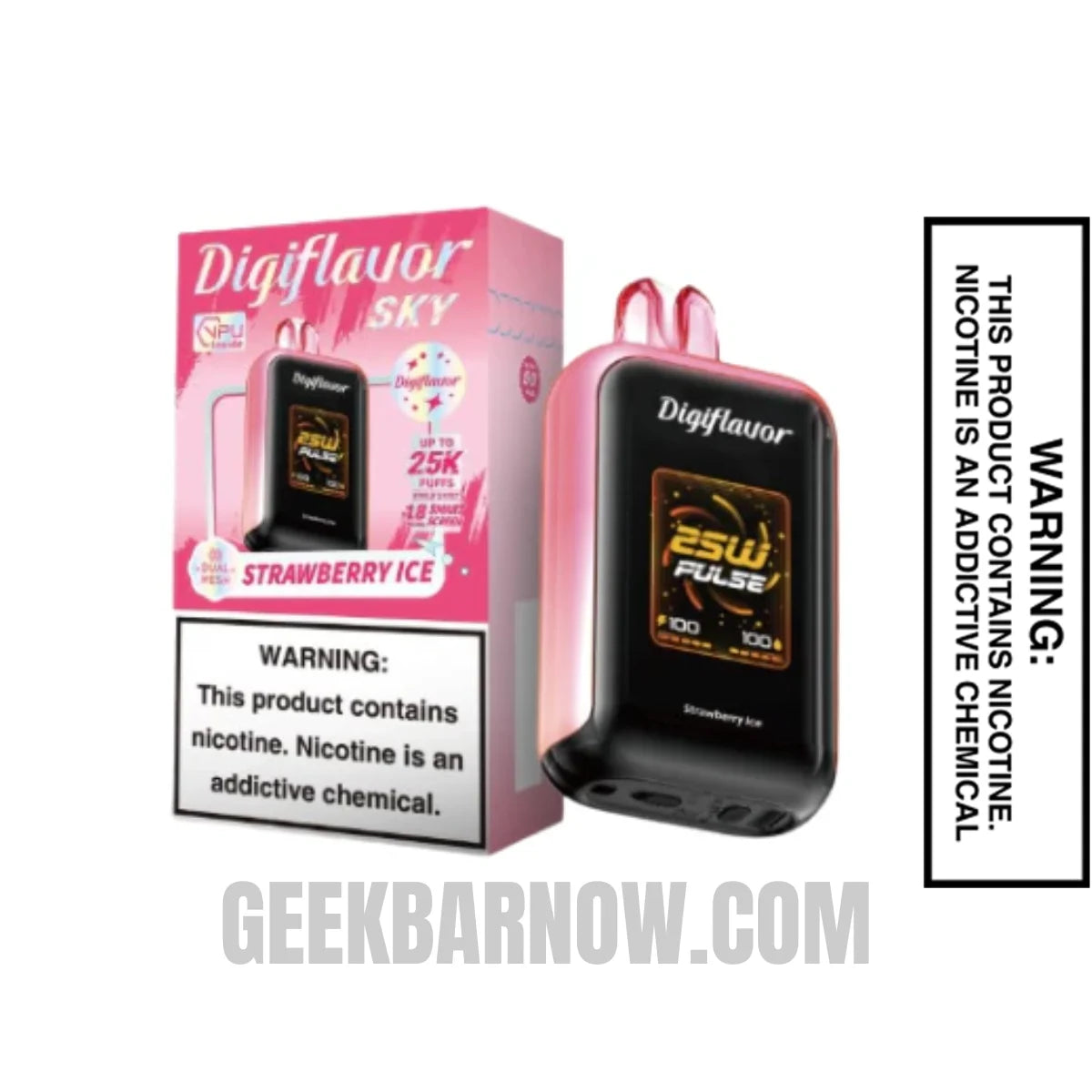 Strawberry Ice Digiflavor SKY Disposable Vape With Package Box