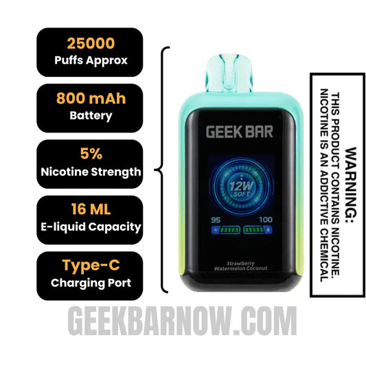 Strawberry Watermelon Coconut Geek Bar Skyview Vape Specifications