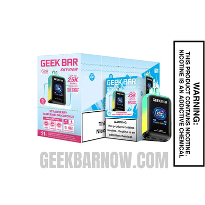 Strawberry Watermelon Coconut Geek Bar Skyview Vape With Bundle Pack