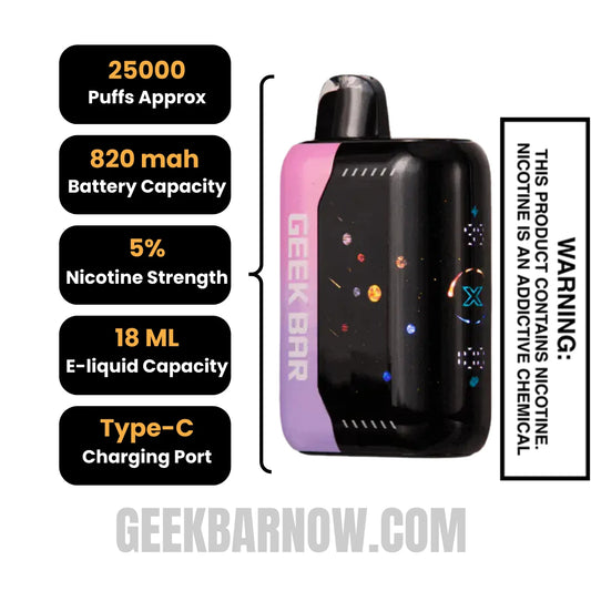 Strawberry Watermelon Geek Bar Pulse X Vape Specifications