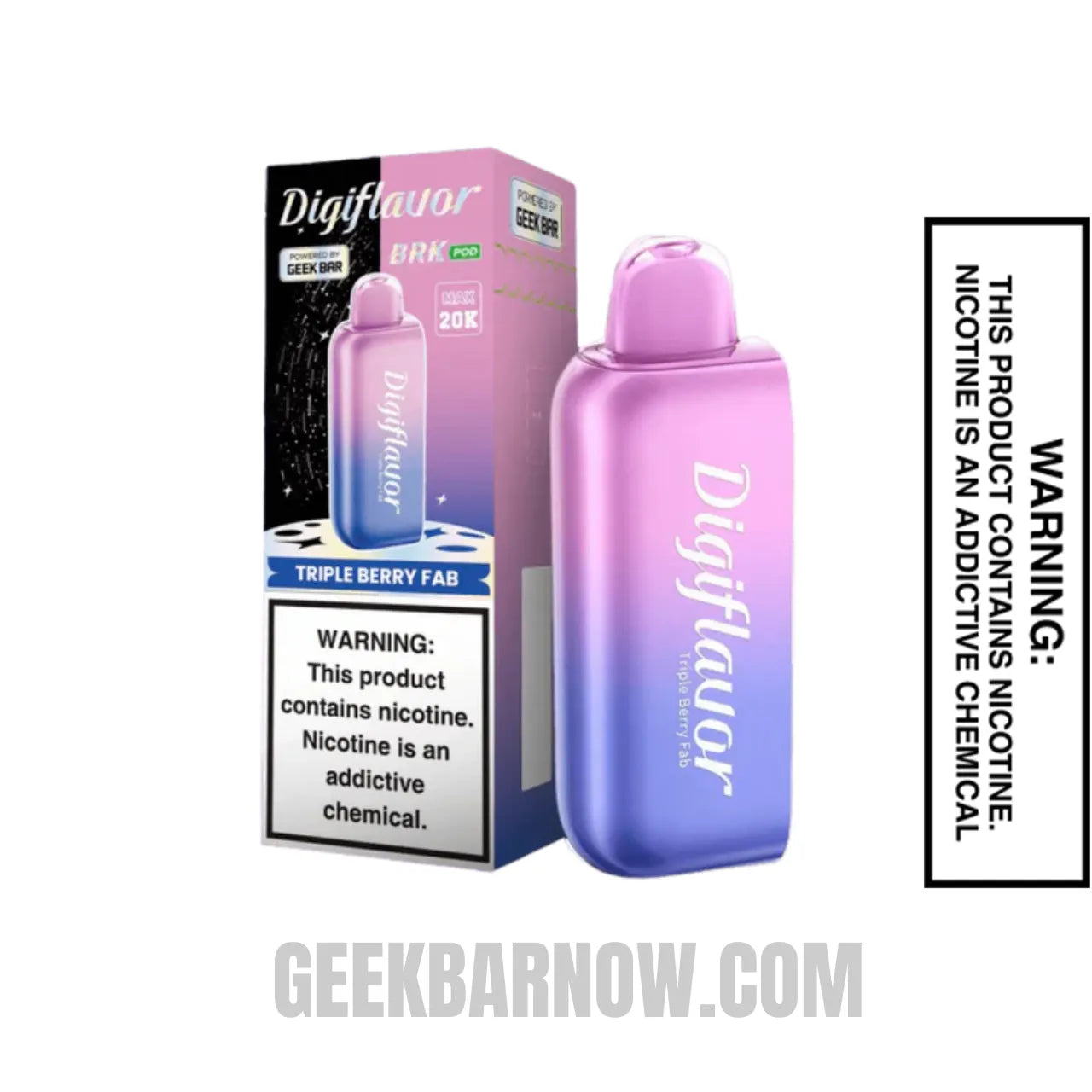 TripleBerryFabDigiflavorBRK20KDisposablePodwithPackageBox
