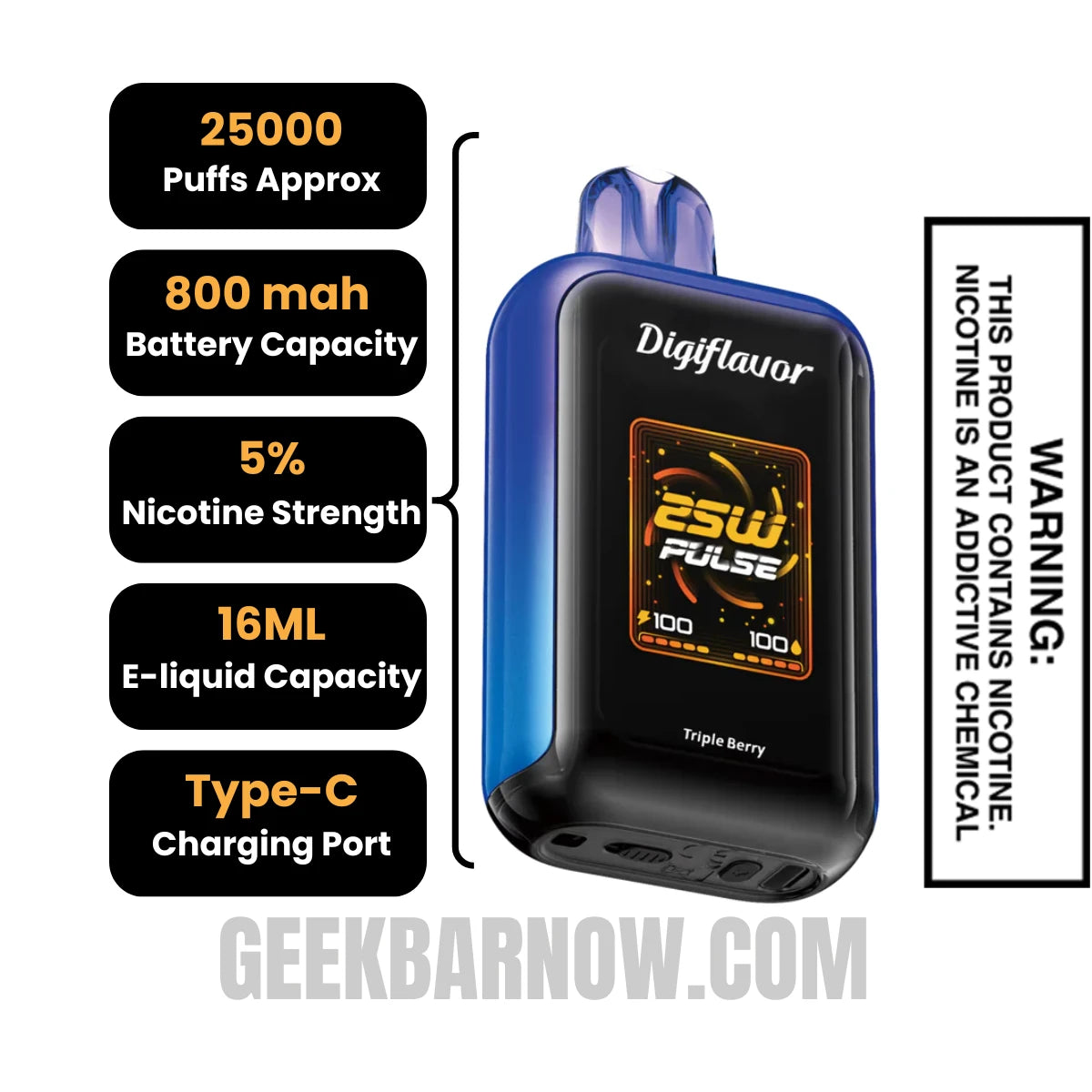 Triple Berry Digiflavor SKY Disposable Vape