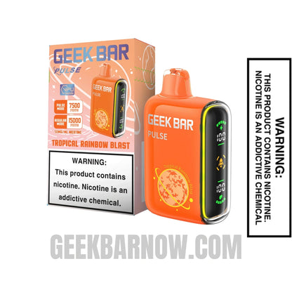 Tropical Rainbow Blast Geek Bar Pulse Vape With Package Box