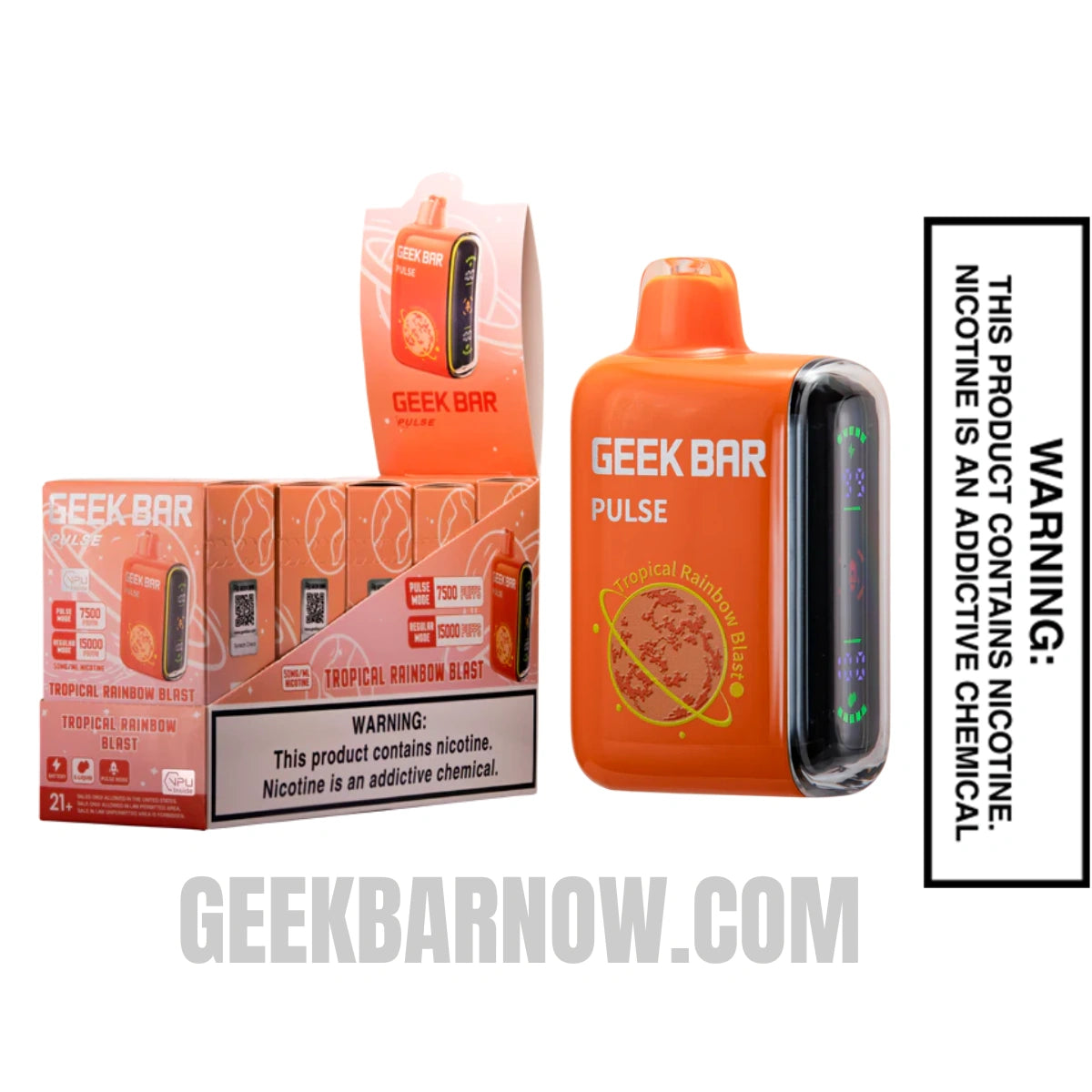 Tropical Rainbow Blast Geek Bar Pulse Vape With Bundle Pack