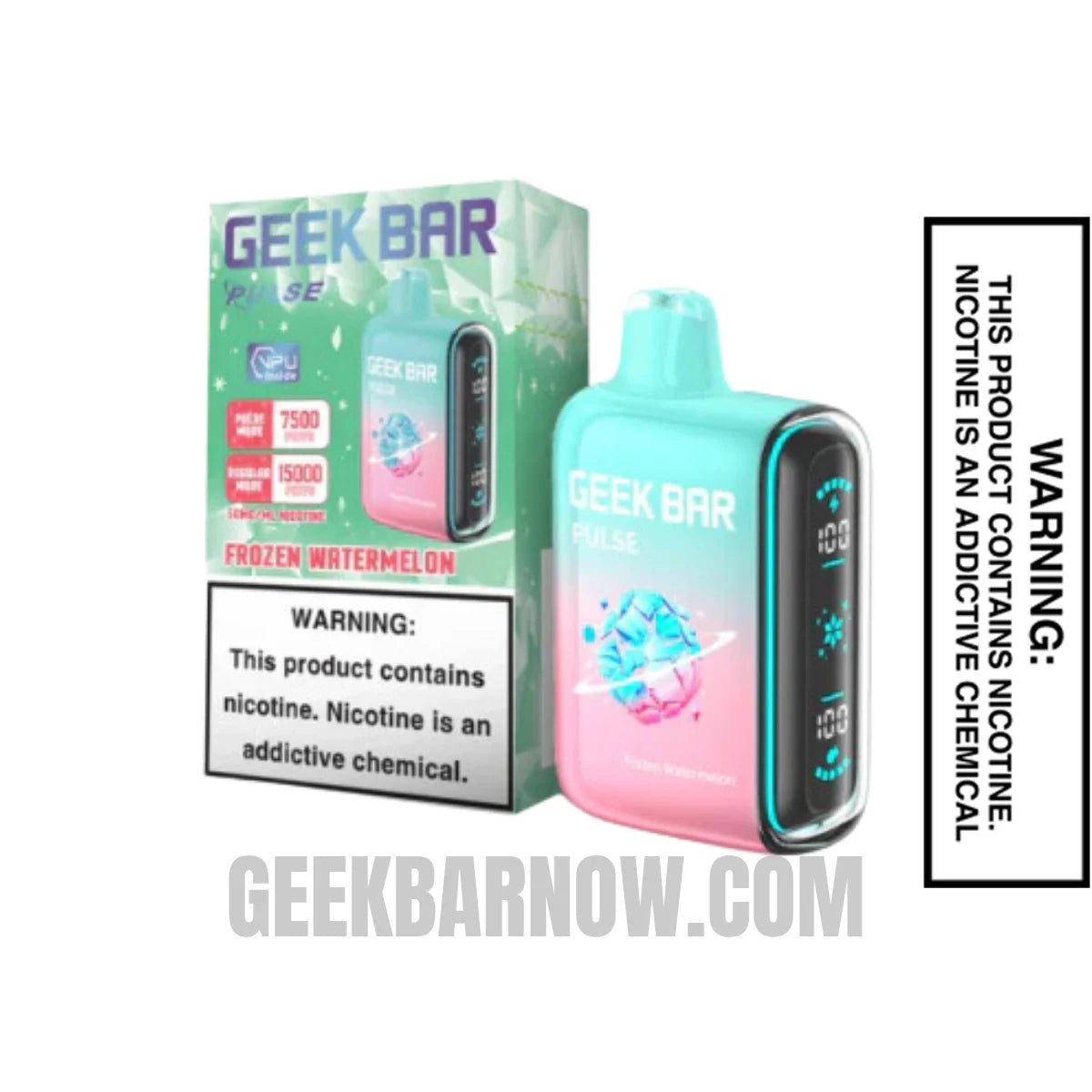 Watermelon Geek Bar Pulse Frozen Edition Vape With Package Box